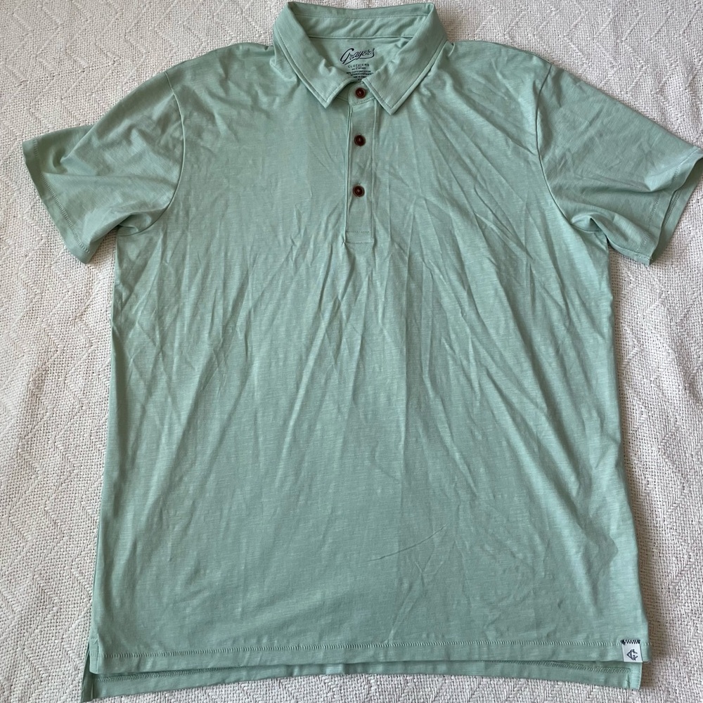 Grayers Men’s Large Sage Green Polo Shirt Soft Cotton Never Worn